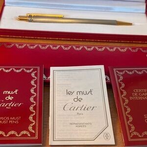 Cartier Gold and Gray Pen